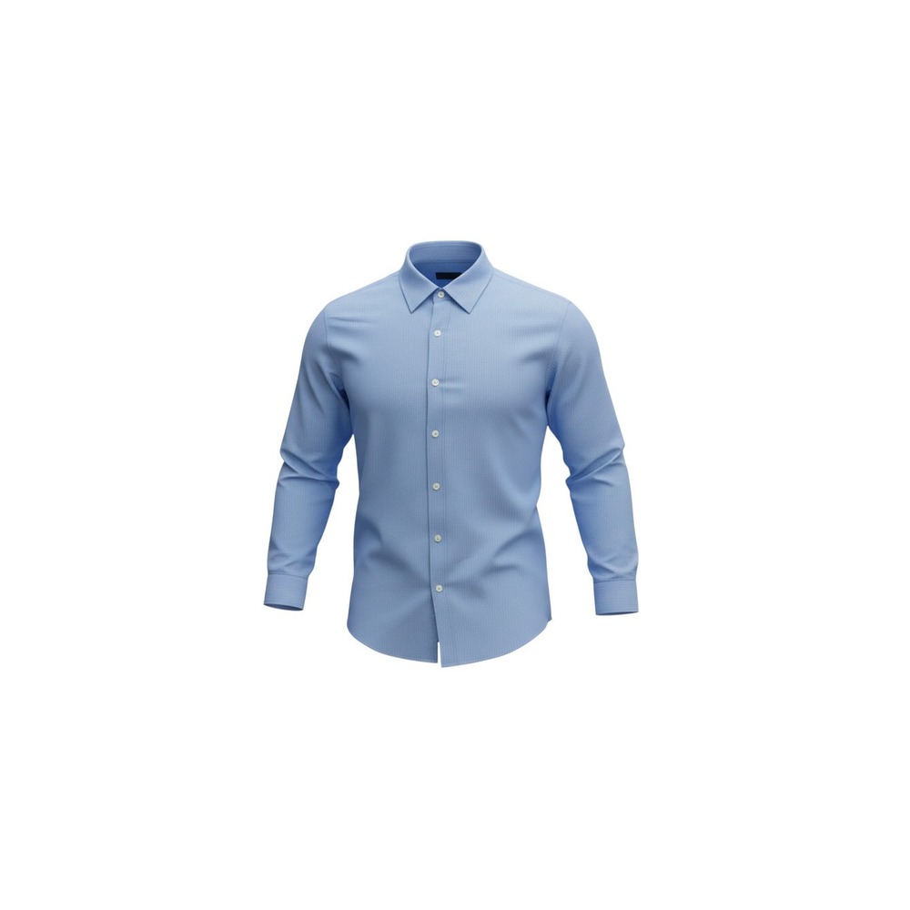 Calvin Klein Button Down Shirt Mens Large Blue Micro Stripe Long Sleeve Cotton